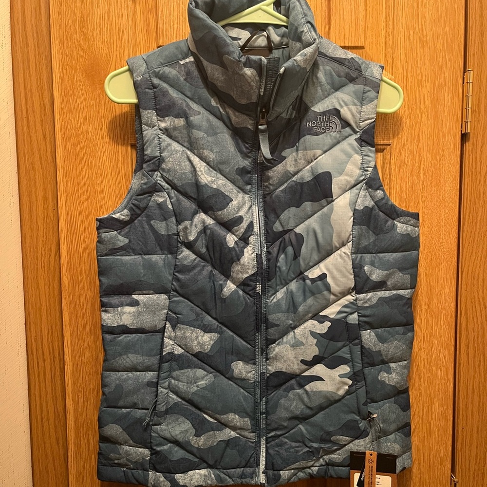 The North Face Blue Camouflage Vest